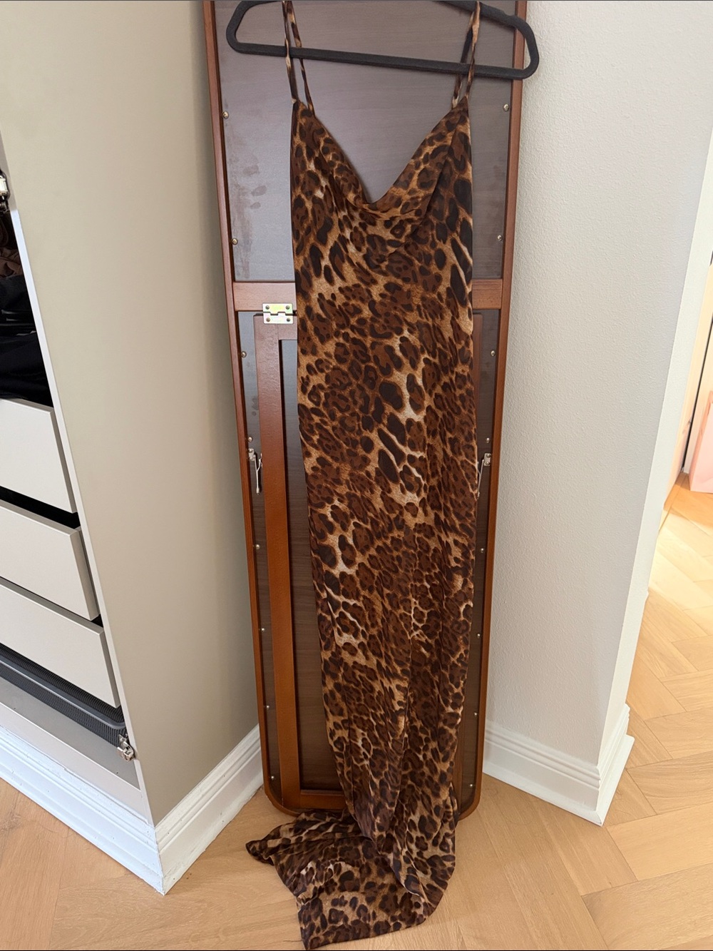 Leopard Print maxi dress rat boa style